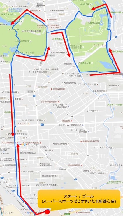 往復コースマップ
