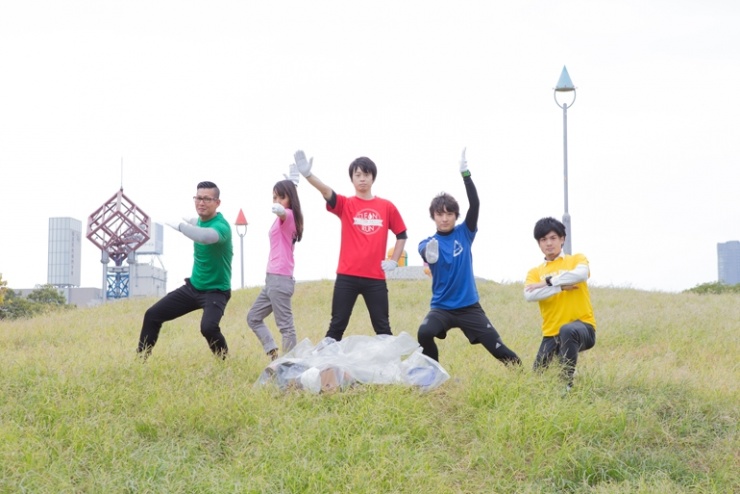 第二回Tシャツ戦隊プリントレンジャー扇町公園でのプレイベントの模様