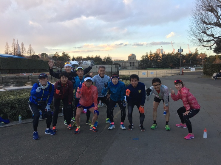 ペース走終了後に記念写真♪