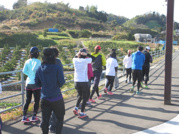 ６～８分/１ｋｍ　各ペースのグループに分かれてスタート