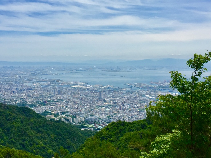 摩耶山頂 掬星台からの眺め。