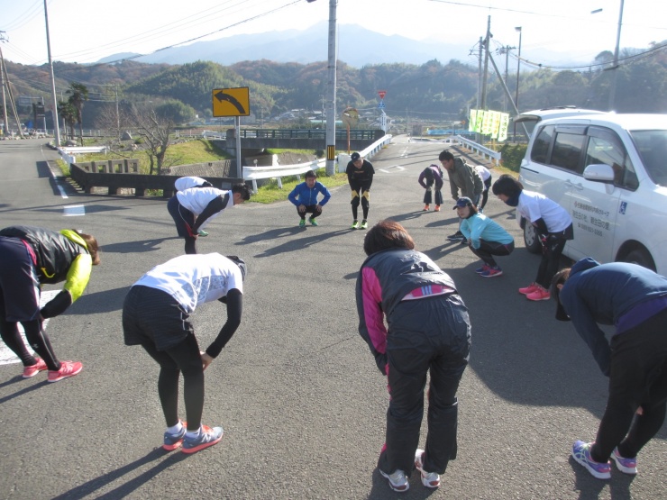 走る前に準備体操