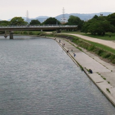 武庫川河川敷尼崎側駅伝コース（1周5Km）