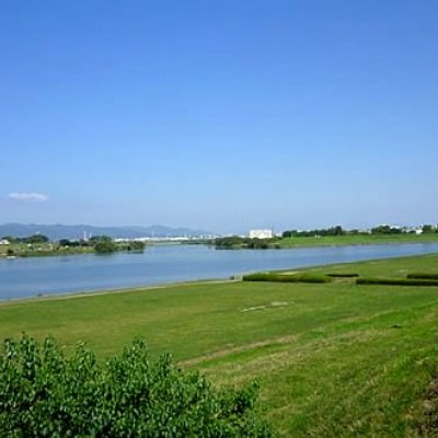 筑後川河川敷サイクリングロードコース（久留米市）