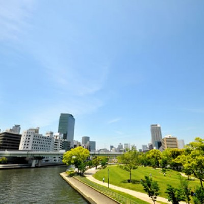 ビジネス街の憩いの場。中之島コース（大阪市）