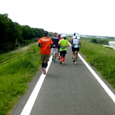 伊予灘の河口まで走る！重信川河川敷コース（松山市）