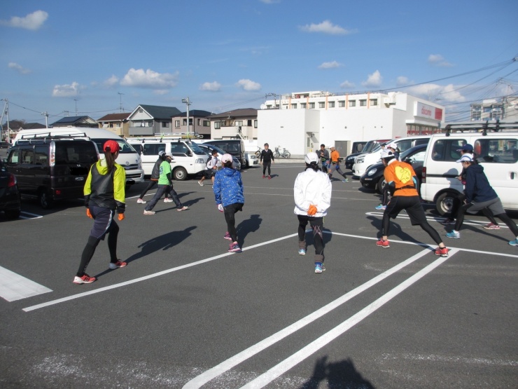 走る前に準備体操