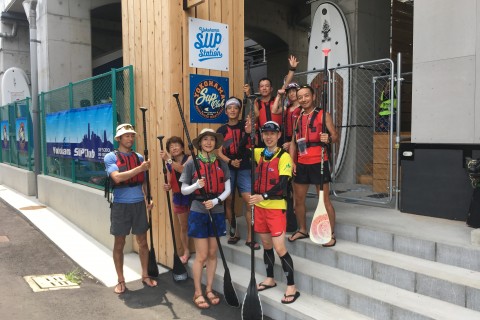 横浜街ランとスタンドアップパドル体験で夏を満喫！
