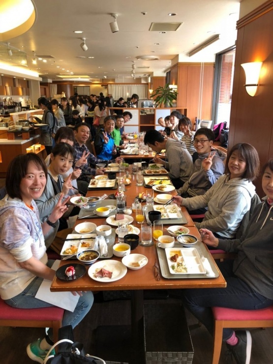 ランニング後は楽しくランチビュッフェ♪