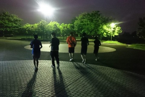 走り方を意識したランニング教室（砺波ナイトラン）