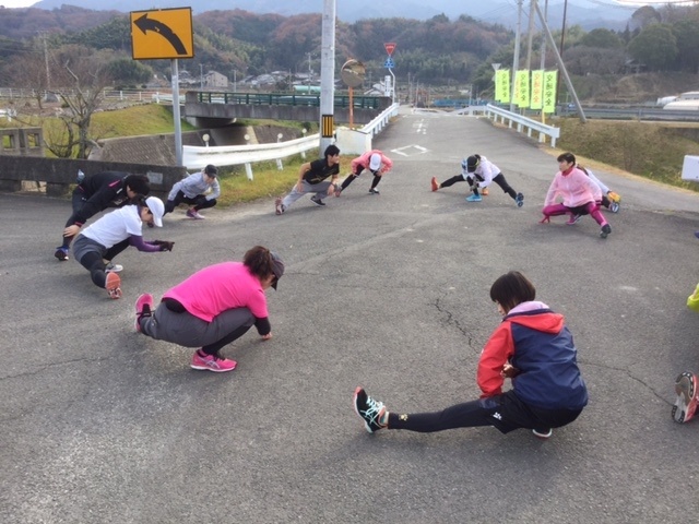 走る前に準備体操