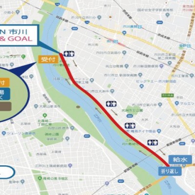 UPRUN市川(江戸川河川敷)コース 10km