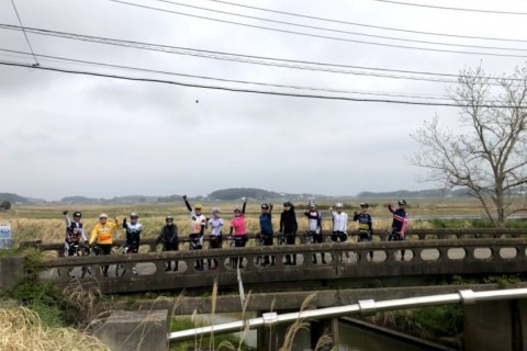 秋のリバーサイドサイクリング　霞ヶ浦総合公園レストハウス水郷前駐車場発着77km
