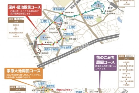 【中区】深井・菰池散策コース(3.6km)