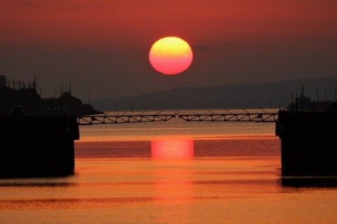 三池港光の航路、炭鉱世界遺産巡りコース約20km