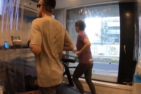 JINS MEME RUN ×ハイアルチ 1  低酸素ルームでランニングフォームチェック