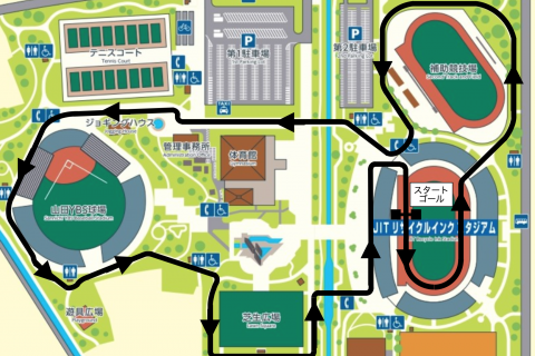小瀬スポーツ公園特設コース(1周2.5km)