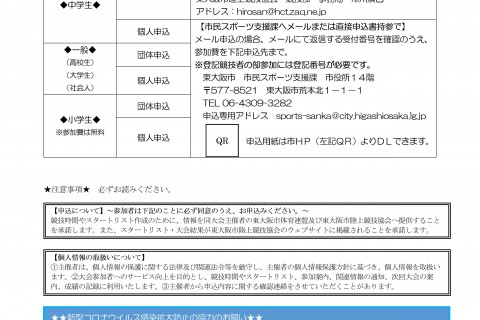 令和4年度市民スポーツ祭典（東大阪市民陸上競技大会）