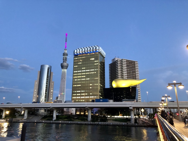 ゴール地点吾妻橋からの景色