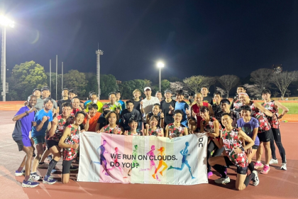 4月3日(金) サイラス練 ミドルインターバル走3000m×3本＠織田フィールド