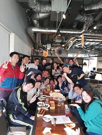 駅伝後の打ち上げ