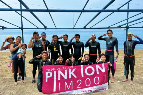 PINKION　レース対策　海スイム＆ラン練習