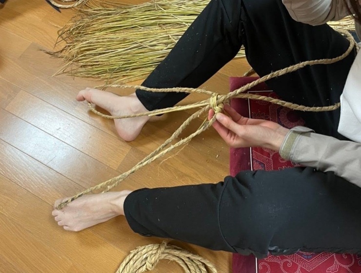 草鞋作りワークショップ（3日の日）