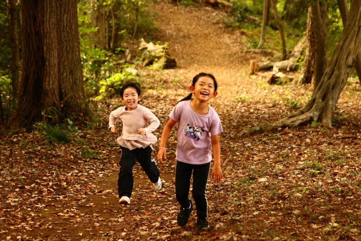 子どもたちも走る