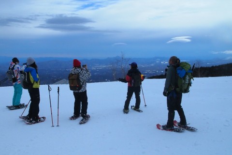 親子でスノーシューIN万座