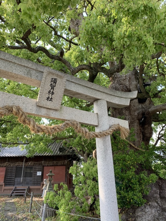 藤枝宿手前の須賀神社