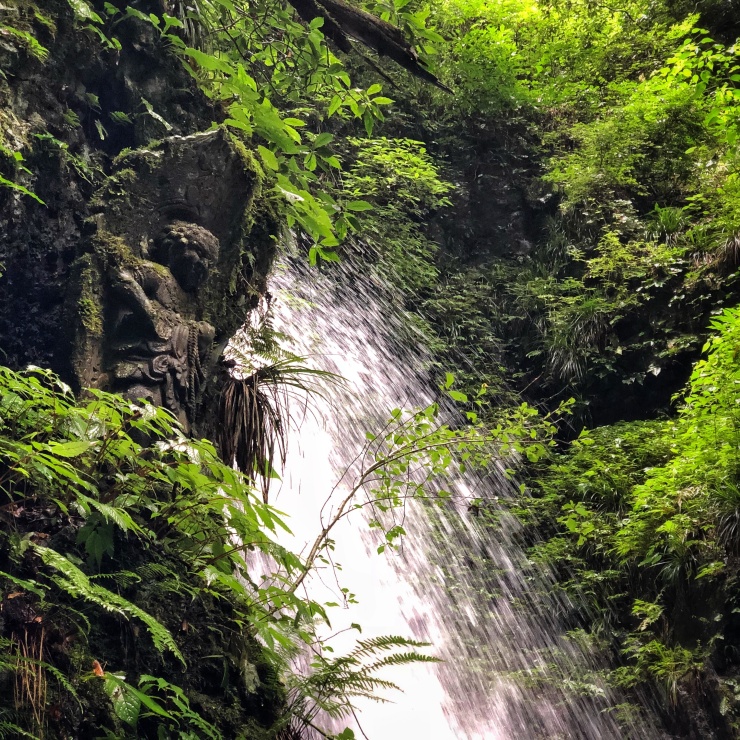 コースのシンボル、金剛さん・・・落石の被害にあったらしく、この日滝にお見舞いに行きます。