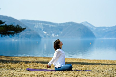 猪苗代湖ヨガ