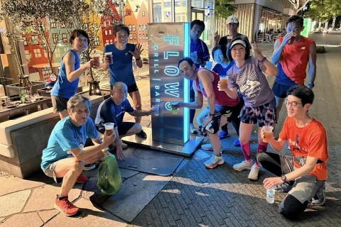 超越サブ4練　K5分切り11K　サブ3.5ペース走 or サブ4インターバル