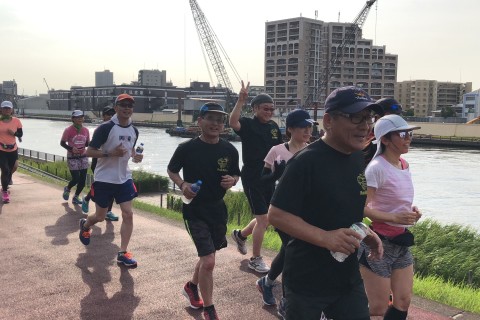 花火ラン 北千住ラン＆銭湯＆足立の花火観覧