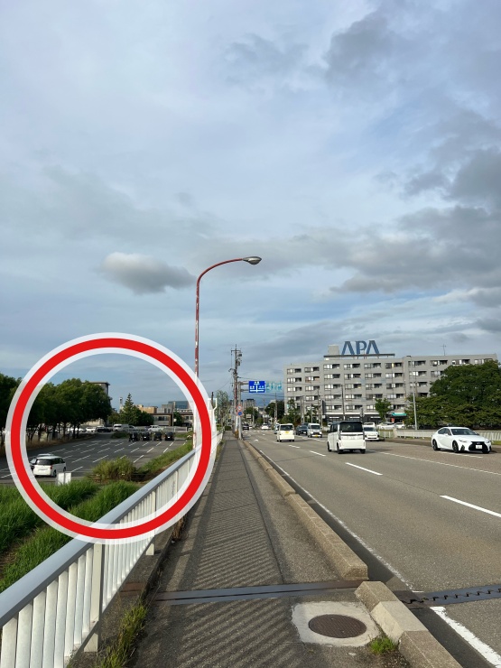 集合場所の大豆田グラウンド隣の駐車場