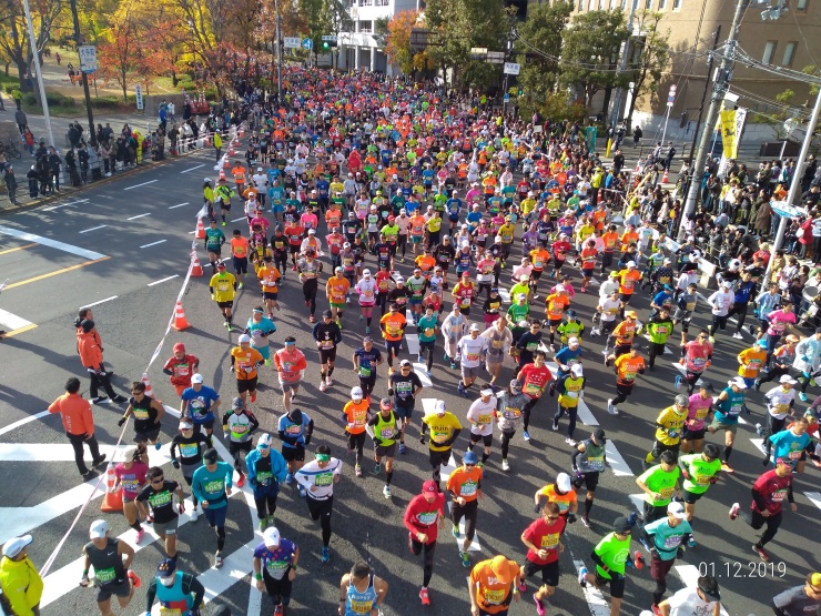 色とりどりの鮮やかなスタートライン