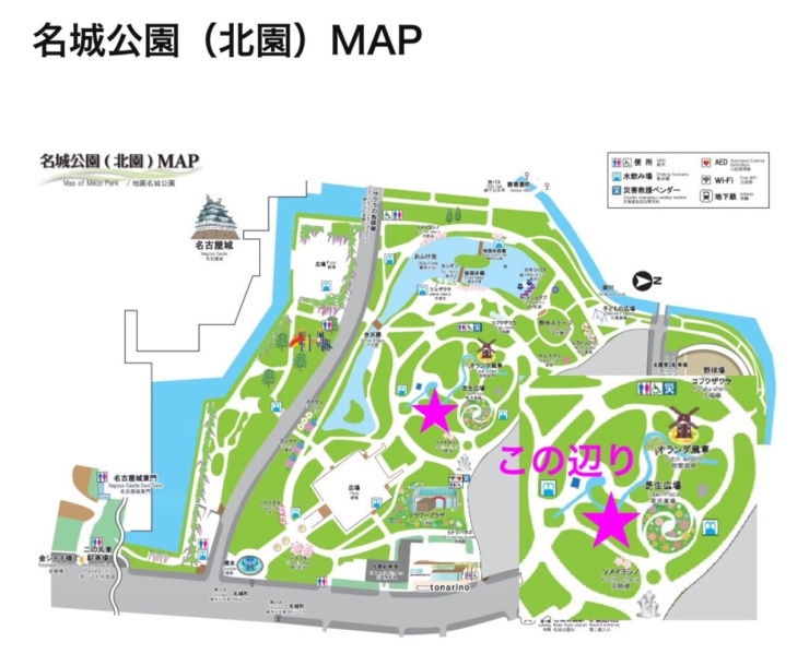 6/15(土)美尻ピラティス会場を名城公園・芝生広場に変更します