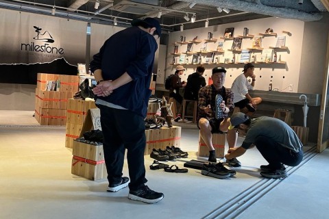 milestone x pentapetalla コラボシューズ受注会のための試走会