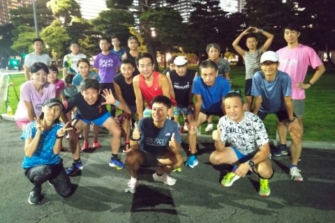 しらとり練【チャレンジサブ3/3:15/3.5】2/17(火夜) 3km×3本［皇居/二重橋］