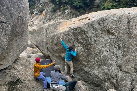 初めての外岩ボルダリング体験会＠笠置