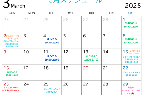 【2025/3月開催】SUB3&SUB3.5 CHALLENGE