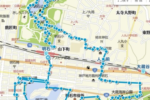 3月度スポット講座　明石海辺ロード＆時のロード＆明石公園コース