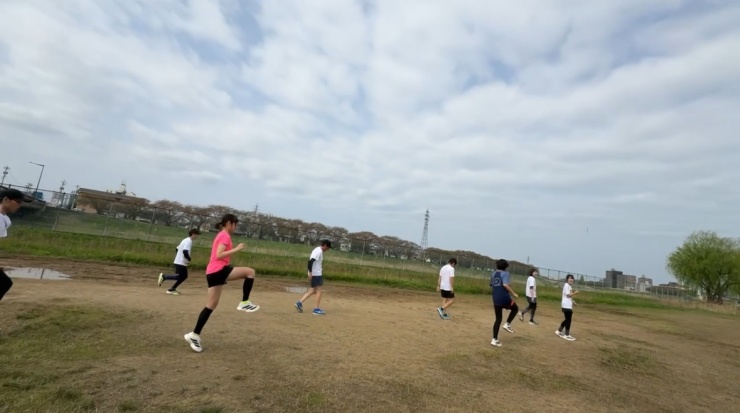 少人数でのセッションなのでランニング指導も行き届きやすい！