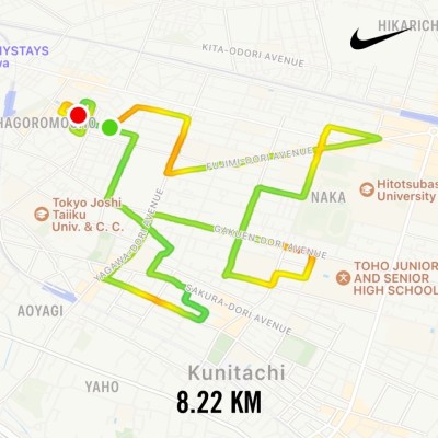 平和の鳩（8km）GPSアート