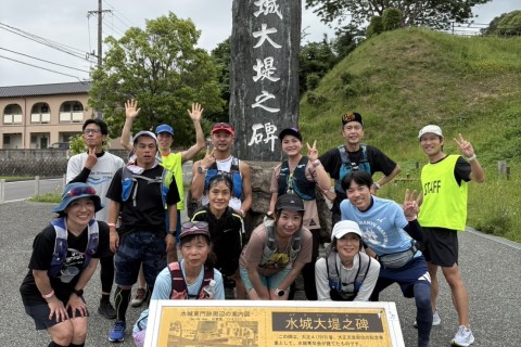 パワースポットで記念撮影