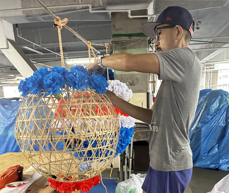 2024年の七夕祭り飾り作りました