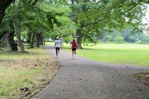 ドリル＋坂道走＠砧公園