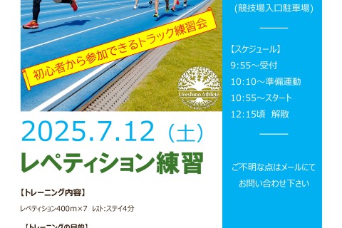 【フルマラソンに向けたスピード練習】レペティション400ｍ×7＠鳥栖