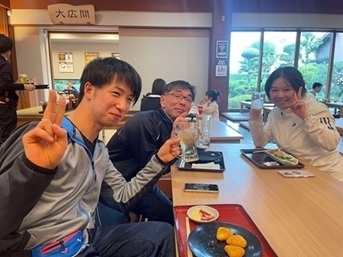 ゴール後は温泉＆ランチで交流会