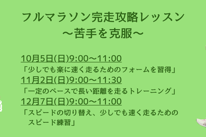 レース完走攻略 苦手を克服1楽に速く走るためのフォーム習得〜走らないトレーニングとフォームチェック〜